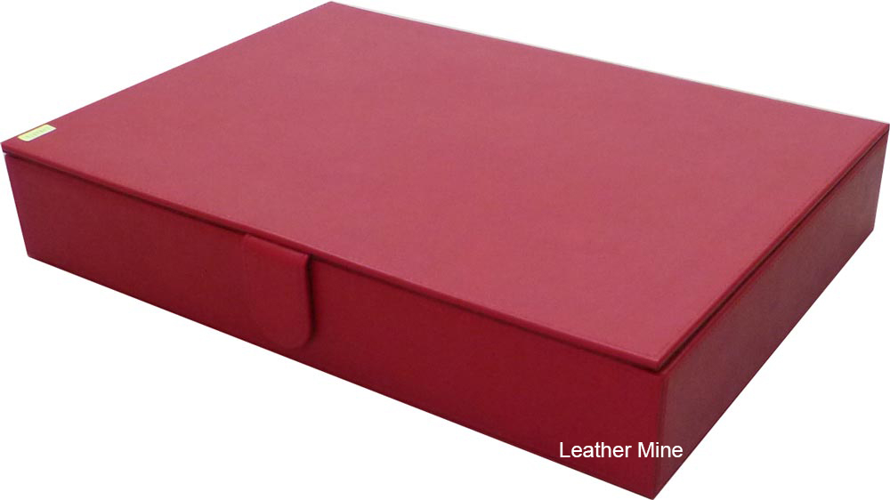 Art box in red color is meaning to lucky box for gift using suede ...