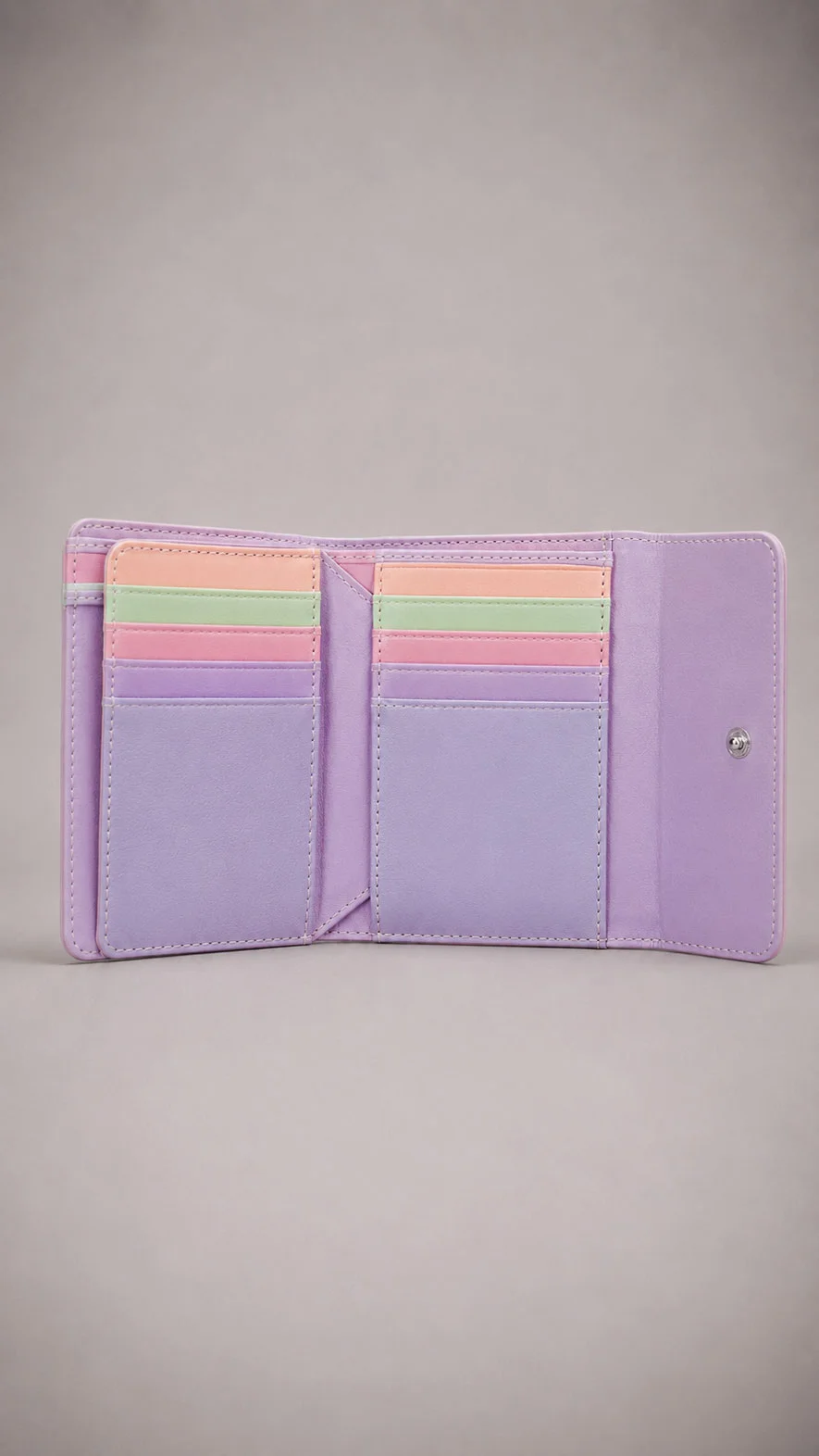Tulip Collection | กระเป๋าสตางค์หนังแท้ 3 พับ โทนสีพาสเทล สำหรับผู้หญิง
