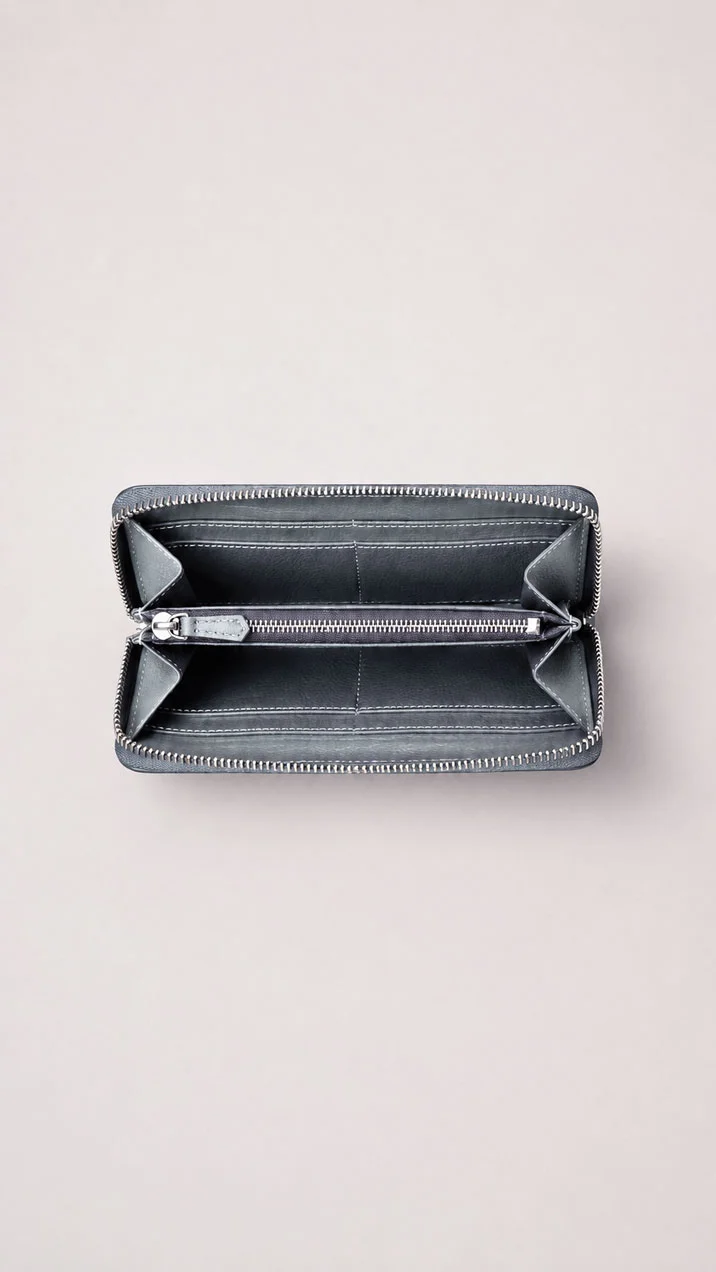 กระเป๋าสตางค์หนังแท้ทรงยาว ซิปรอบตัว (Long Wallet with Zip) – โรงงานรับผลิต OEM Leather Mine